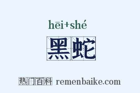黑蛇是什么意思的图片